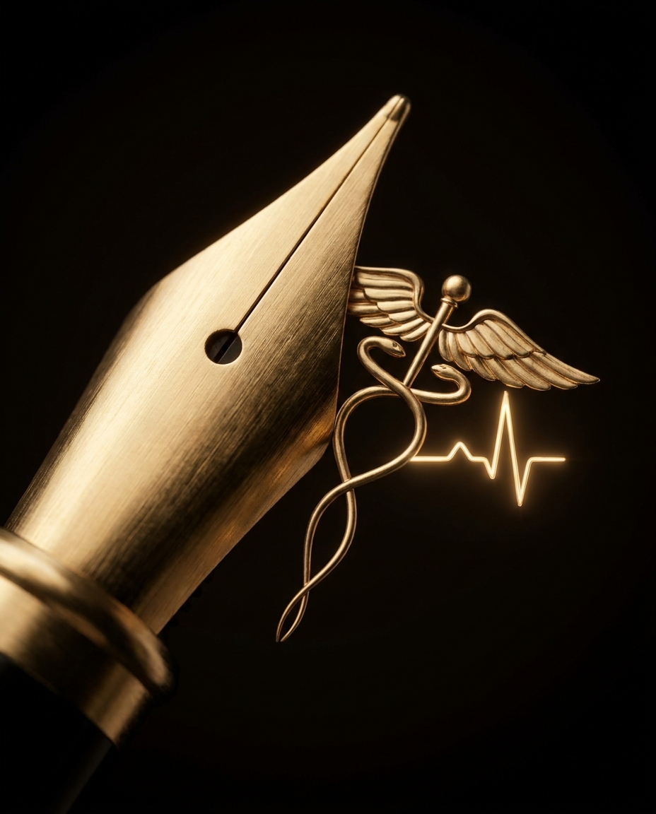 Legal and medical referral concept illustration